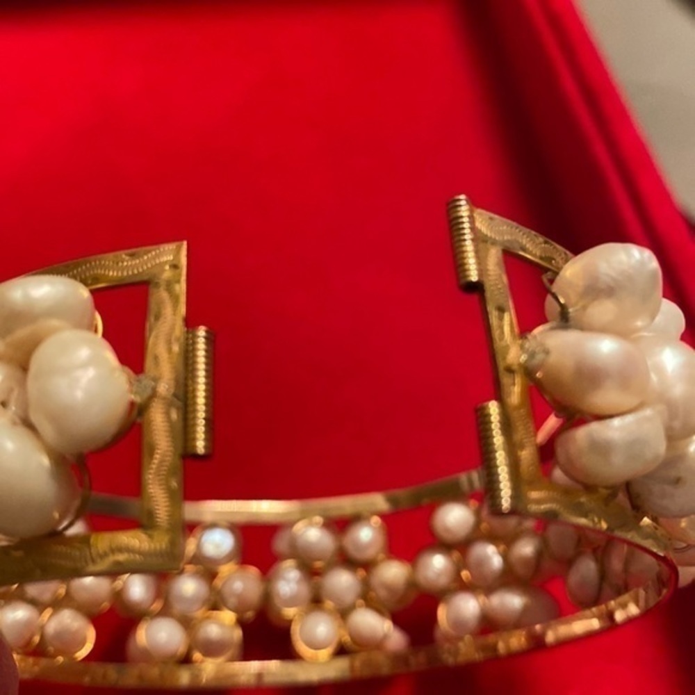 BRACELET
14K Pearls & Gold woman’s Bracelet ambiance vintage look for chic woman - Picture 8 of 9
